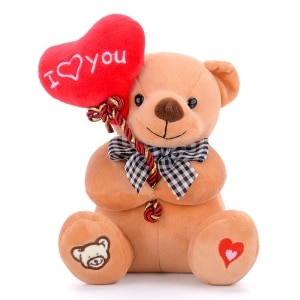 I Love You Balloon Bear Pluszowy walentynkowy materiał: bawełna