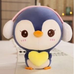 Niebieski pingwin pluszowy z osłonkami na uszy Pingwin pluszowy zwierzęta 87aa0330980ddad2f9e66f: 20cm|38cm|55cm