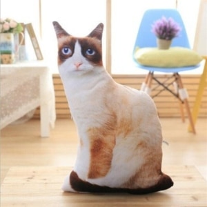 Miękki brązowy pluszowy kot pluszowy zwierzę pluszowe Materiał: Bawełna