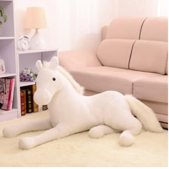 Pluszowy biały koń Pluszowy koń Materiały: Bawełna
