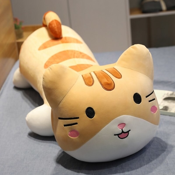 Duża pluszowa poduszka kot szary Pluszowe zwierzęta Pluszowy kot Materiały: Bawełna
