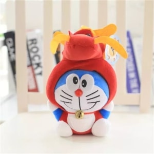 Doraemon pluszowy przebrany za smoka Pluszowe zwierzęta Pluszowy kot Materiały: Bawełna
