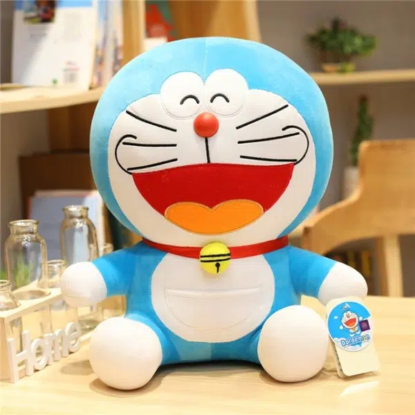 Doraemon pluszowy z obojętną twarzą Pluszowe zwierzęta Pluszowy kot Materiały: Bawełna