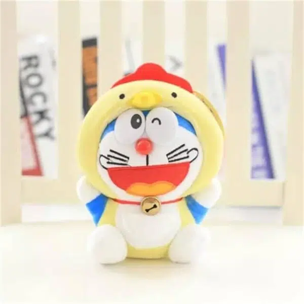 Doraemon pluszowy przebrany za kurę Pluszowe zwierzęta Pluszowy kot Materiały: Bawełna