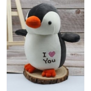 Kocham Cię pluszowy pingwin walentynkowy Kolor: Czarny