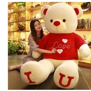 Miś z koszulką "Love" Walentynkowy pluszak a7796c561c033735a2eb6c: Brązowy|Czarny|Różowy|Czerwony