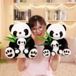 Mumia i dziecko Panda Pluszowe zwierzątko Pluszowa Panda Materiał: Bawełna