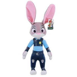 Pluszowa zabawka Judy z Zootopii ubrana na niebiesko