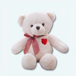 Biały miś z sercem